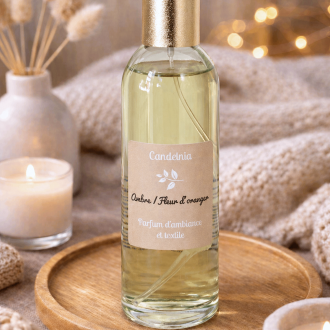 Parfum d'ambiance et textile Ambre / Fleur d'oranger
